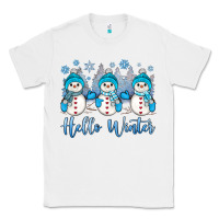 White snowman hello winter Classic Tee - JahusDesignShop