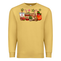 Antique Gold christmas cup cakes coffee cups Premium Sweatshirt - CowGirlArtShop