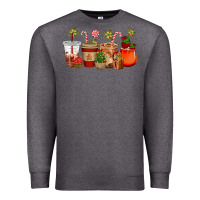 Charcoal Heather christmas cup cakes coffee cups Premium Sweatshirt - CowGirlArtShop