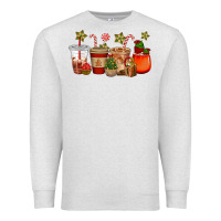 Oatmeal Heather christmas cup cakes coffee cups Premium Sweatshirt - CowGirlArtShop