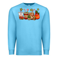 Ocean Blue christmas cup cakes coffee cups Premium Sweatshirt - CowGirlArtShop