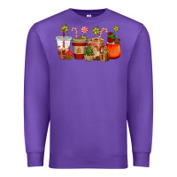 Purple christmas cup cakes coffee cups Premium Sweatshirt - CowGirlArtShop