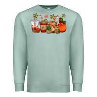 Seafoam christmas cup cakes coffee cups Premium Sweatshirt - CowGirlArtShop