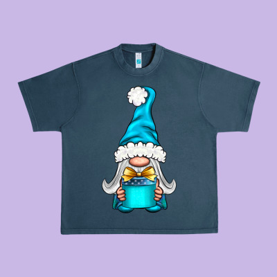 Winter Gnome With Gift Urban Heavy Tee Designed By Nancycooperartshop