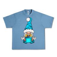 Pebble Blue winter gnome with gift Urban Heavy Tee - NancyCooperArtShop
