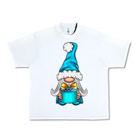 White winter gnome with gift Urban Heavy Tee - NancyCooperArtShop
