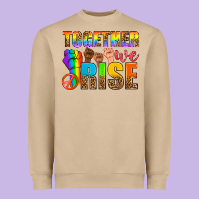 Western Lgbtq+ Together We Rise Heavyweight Sweatshirt Designed By Bundleandbundleshop