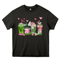 Asphalt botanic coffee cups Heavy Core Tee - AdoDesignShop