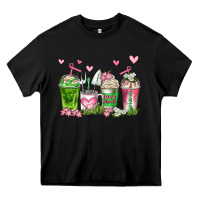 Black botanic coffee cups Heavy Core Tee - AdoDesignShop