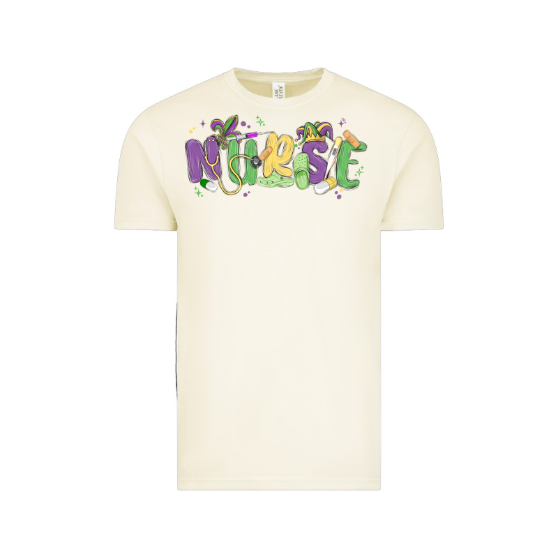 Nurse Mardi Gras Vintage Tee by MaliasSmallBusiness | Teevron