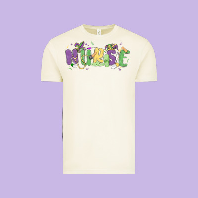 Nurse Mardi Gras Vintage Tee Designed By Maliassmallbusiness