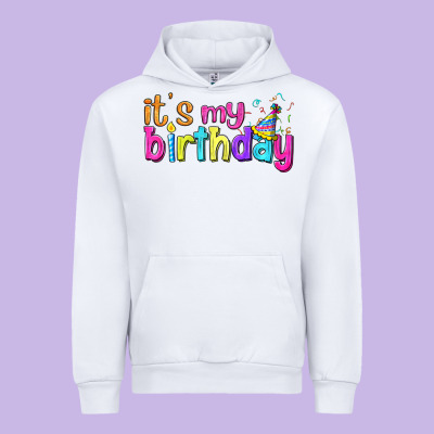 It's My Birthday Urban Hoodie Designed By Bundleandbundleshop