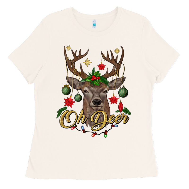 Oh Deer Christmas Ladies Tee by BundleAndBundleShop | Teevron
