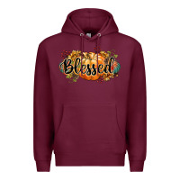Burgundy blessed Premium Hoodie - CowGirlArtShop