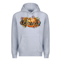 Heather Grey blessed Premium Hoodie - CowGirlArtShop