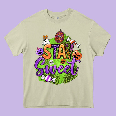 Stay Sweet Halloween Heavy Core Tee Designed By Bundleandbundleshop