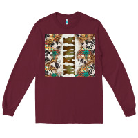 Burgundy Western Mama Tumbler Long Sleeve Tee - BundleAndBundleShop