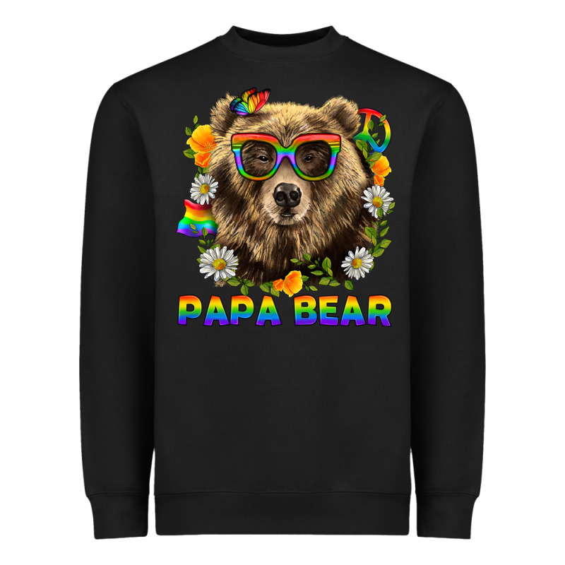 Papa Bear Pride Lgbtq+ Heavyweight Sweatshirt by BundleAndBundleShop | Teevron