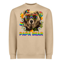 Mushroom Papa Bear Pride LGBTQ+ Heavyweight Sweatshirt - BundleAndBundleShop