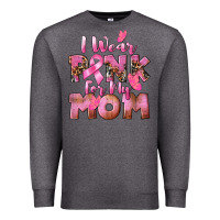 Charcoal Heather i wear pink for my mom Premium Sweatshirt - CowGirlArtShop
