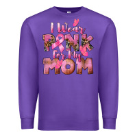 Purple i wear pink for my mom Premium Sweatshirt - CowGirlArtShop