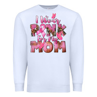 White i wear pink for my mom Premium Sweatshirt - CowGirlArtShop