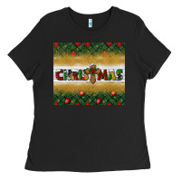 Black Christmas with cross Ladies Tee - BundleAndBundleShop