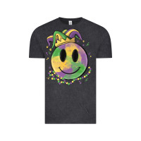 Vintage Black smiley face mardi gras Vintage Tee - MaliasSmallBusiness