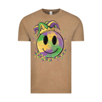 Vintage Coffee smiley face mardi gras Vintage Tee - MaliasSmallBusiness