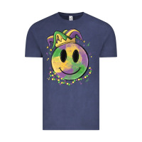 Vintage Denim smiley face mardi gras Vintage Tee - MaliasSmallBusiness