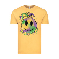 Vintage Mustard smiley face mardi gras Vintage Tee - MaliasSmallBusiness