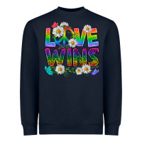 Navy Pride LGBTQ+ Love Wins Heavyweight Sweatshirt - BundleAndBundleShop