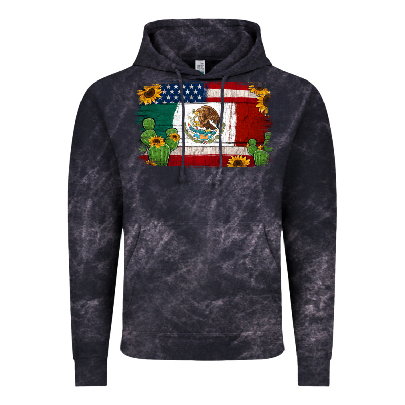 Mexican American Flag Background Vintage Hoodie by Jasminsmagicworld | Teevron