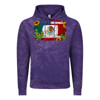 Cloud Purple mexican american flag background Vintage Hoodie - Jasminsmagicworld