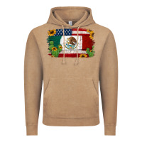 Vintage Coffee mexican american flag background Vintage Hoodie - Jasminsmagicworld