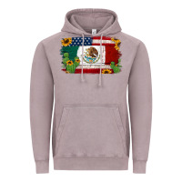 Vintage Zinc mexican american flag background Vintage Hoodie - Jasminsmagicworld