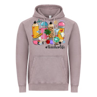 Teacher Life Pencils Vintage Hoodie | Teevron