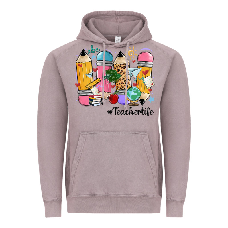Teacher Life Pencils Vintage Hoodie by MaliasSmallBusiness | Teevron