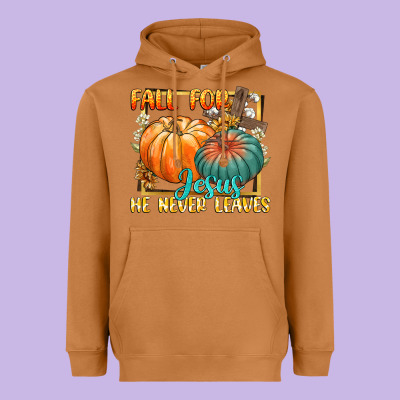 Fall For Jesus He Never Fails Heavyweight Hoodie Designed By Cowgirlartshop