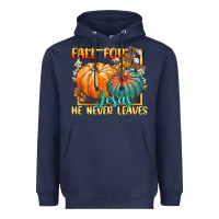 Navy fall for jesus he never fails Heavyweight Hoodie - CowGirlArtShop
