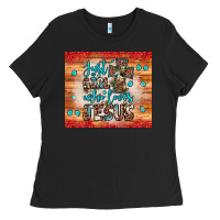Black just a girl who loves jesus Ladies Tee - JahusDesignShop