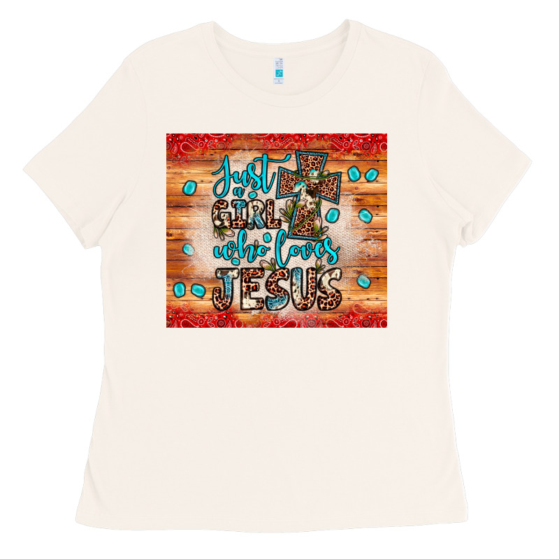 Just A Girl Who Loves Jesus Ladies Tee by JahusDesignShop | Teevron