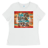 White just a girl who loves jesus Ladies Tee - JahusDesignShop