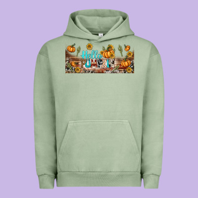 Hello Pumpkin Libbey Glass Urban Hoodie Designed By Bundleandbundleshop