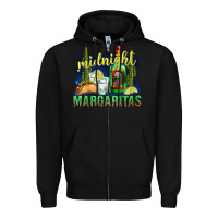 Black Midnight Margaritas Zipper Hoodie - texasbilliewilder