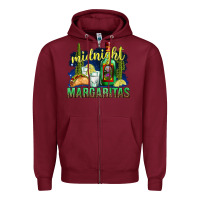 Burgundy Midnight Margaritas Zipper Hoodie - texasbilliewilder
