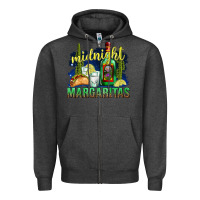 Charcoal Heather Midnight Margaritas Zipper Hoodie - texasbilliewilder