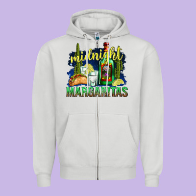 Midnight Margaritas Zipper Hoodie Designed By Texasbilliewilder