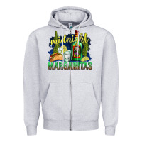 Heather Grey Midnight Margaritas Zipper Hoodie - texasbilliewilder