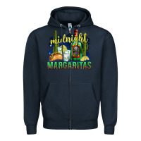 Navy Midnight Margaritas Zipper Hoodie - texasbilliewilder